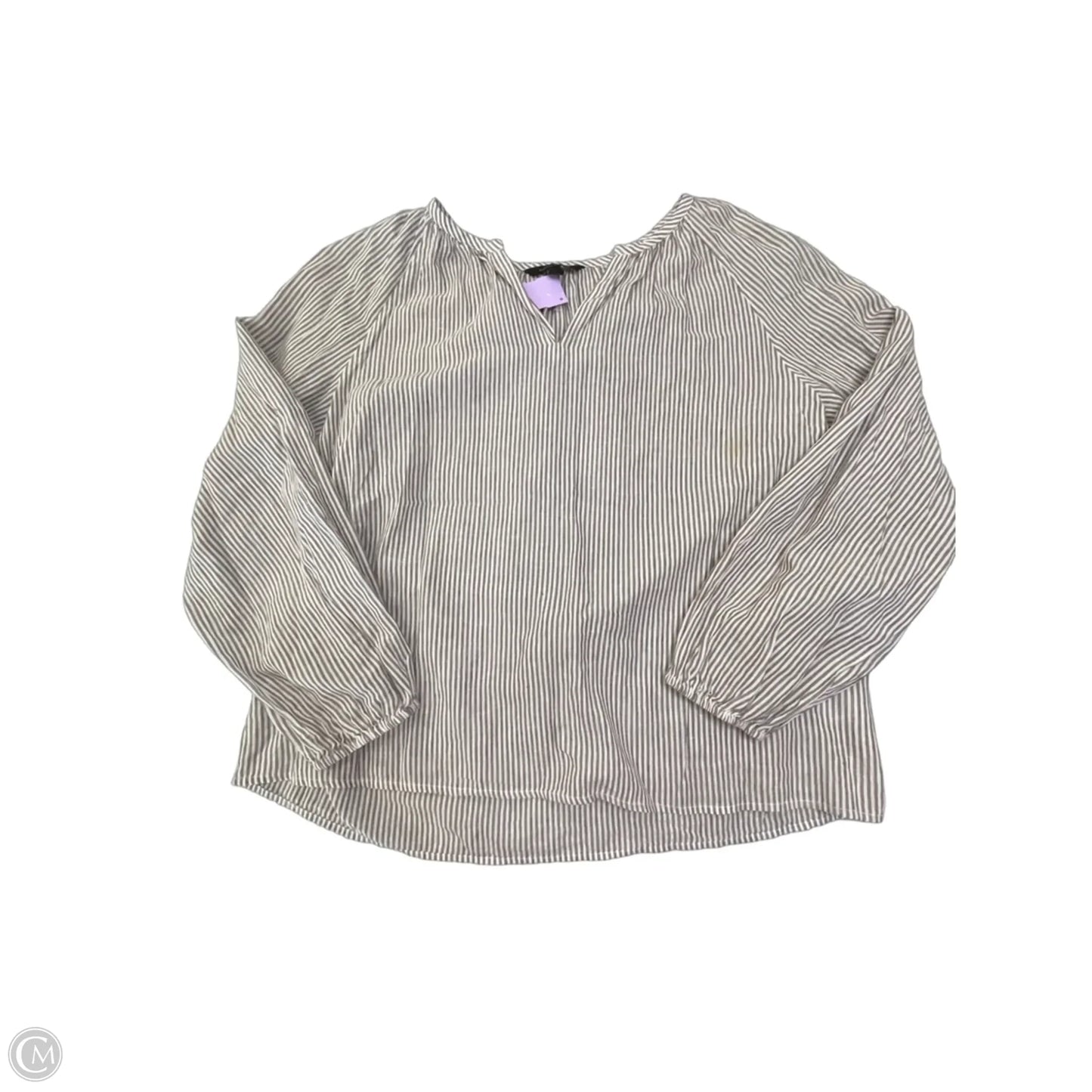 Top Long Sleeve By Banana Republic In Striped Pattern, Size: S