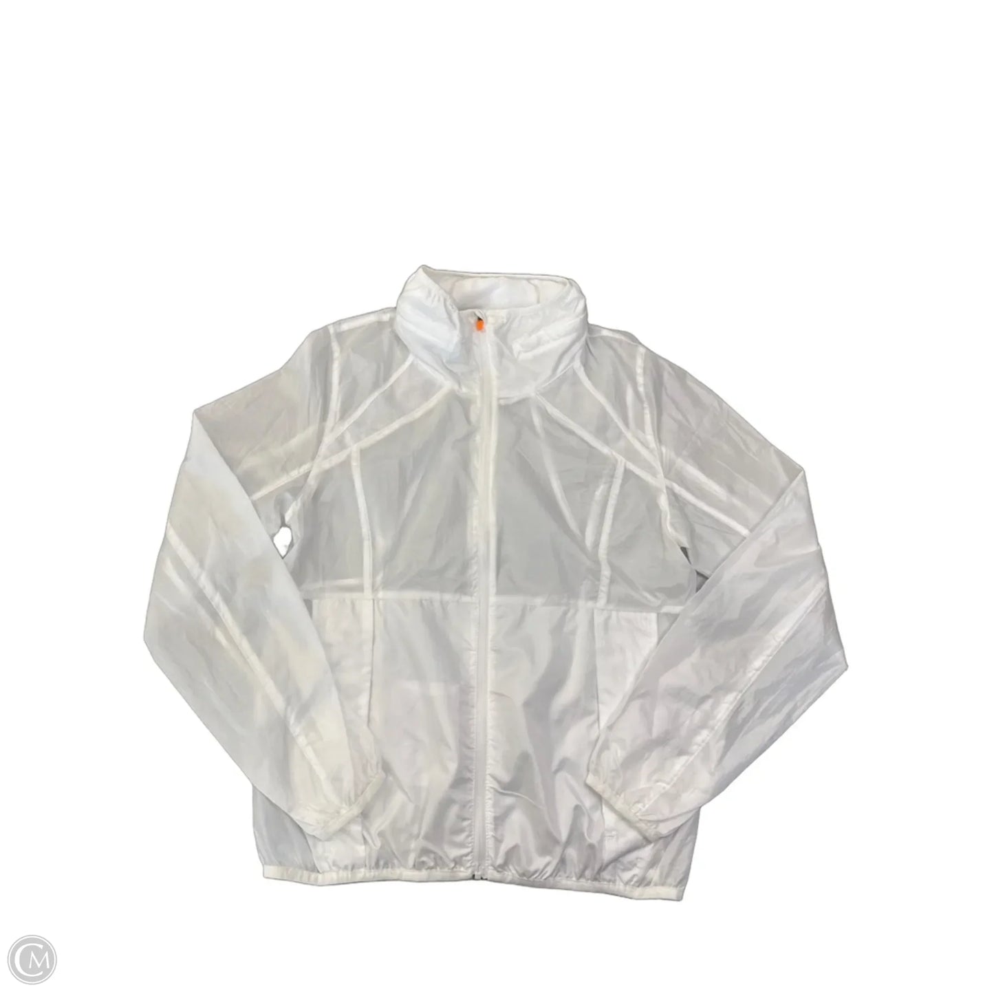 Coat Raincoat By Zyia In White, Size: M
