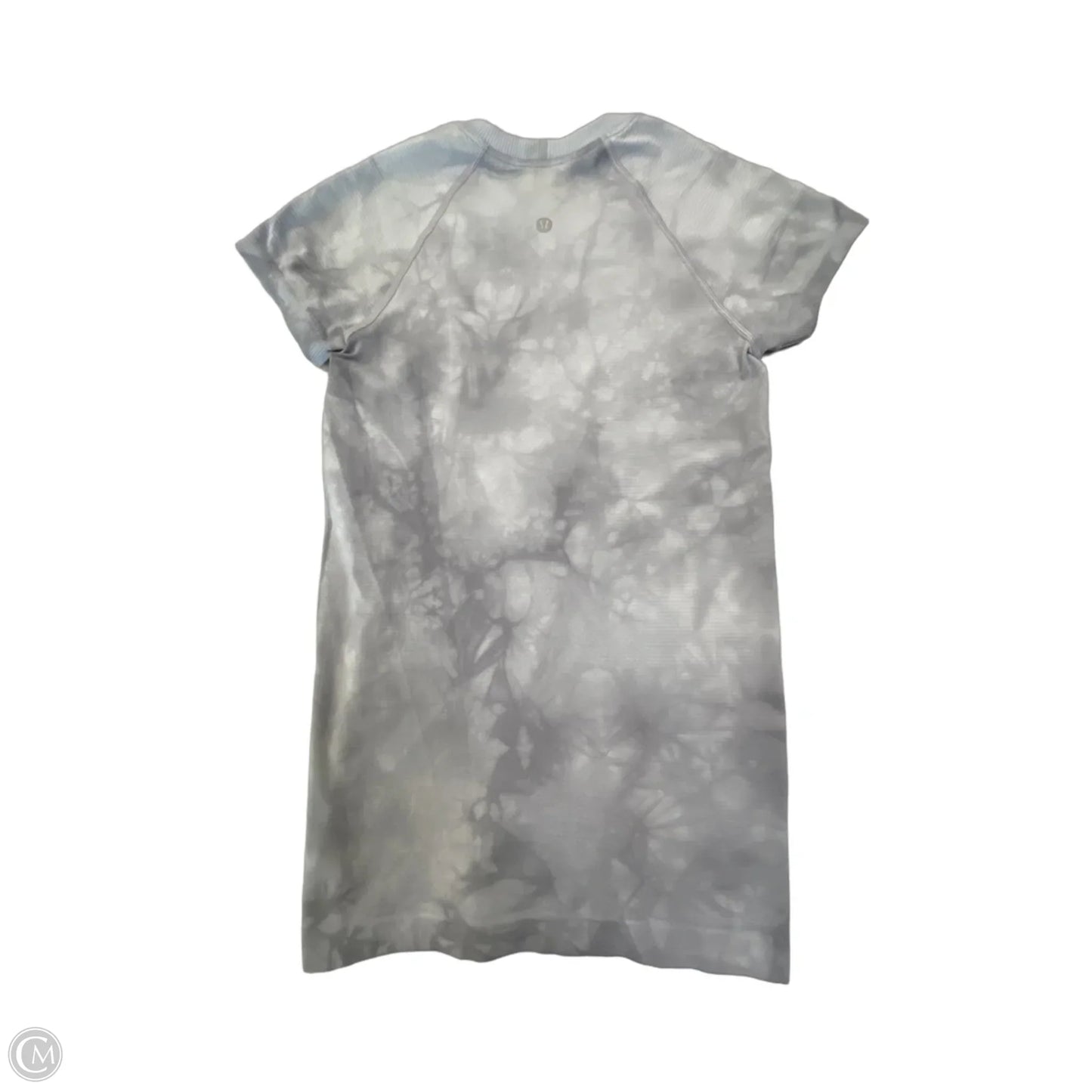Athletic Top Short Sleeve By Lululemon In Grey, Size: S