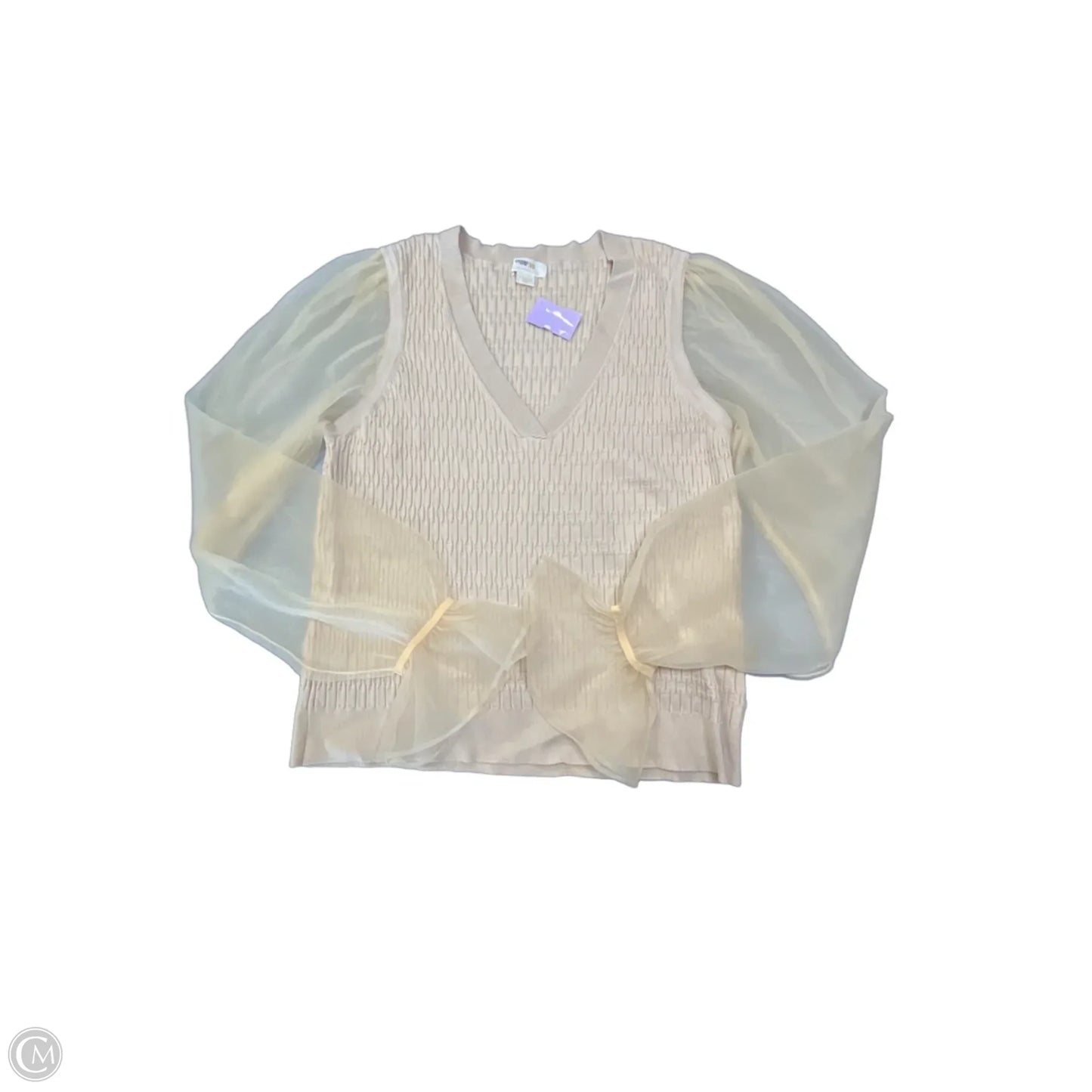 Top Long Sleeve By Maeve In Tan, Size: Xl