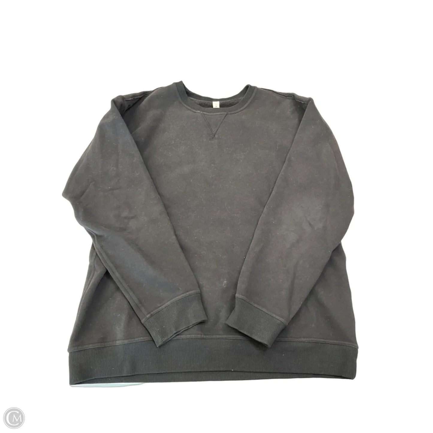 Athletic Sweatshirt Crewneck By Lululemon In Black, Size: L