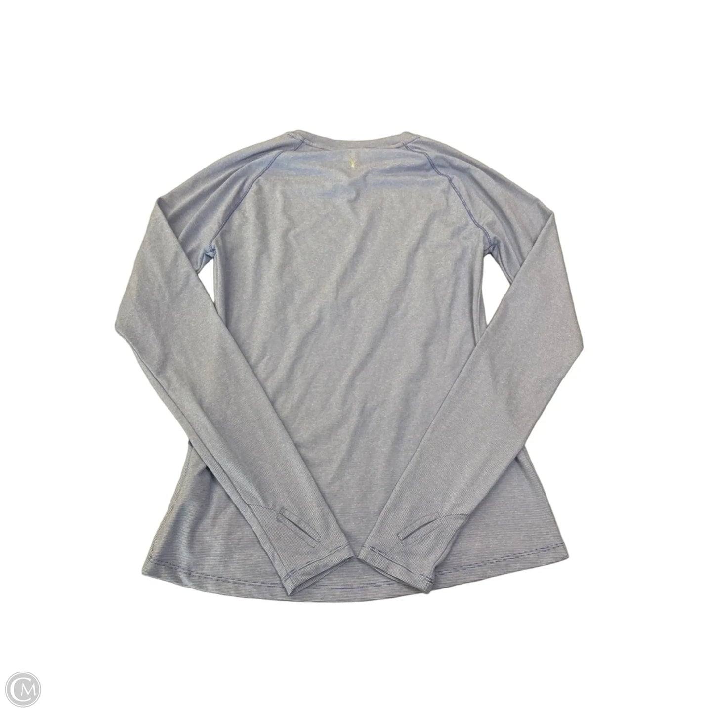 Athletic Top Long Sleeve Collar By Spyder In Striped Pattern, Size: S