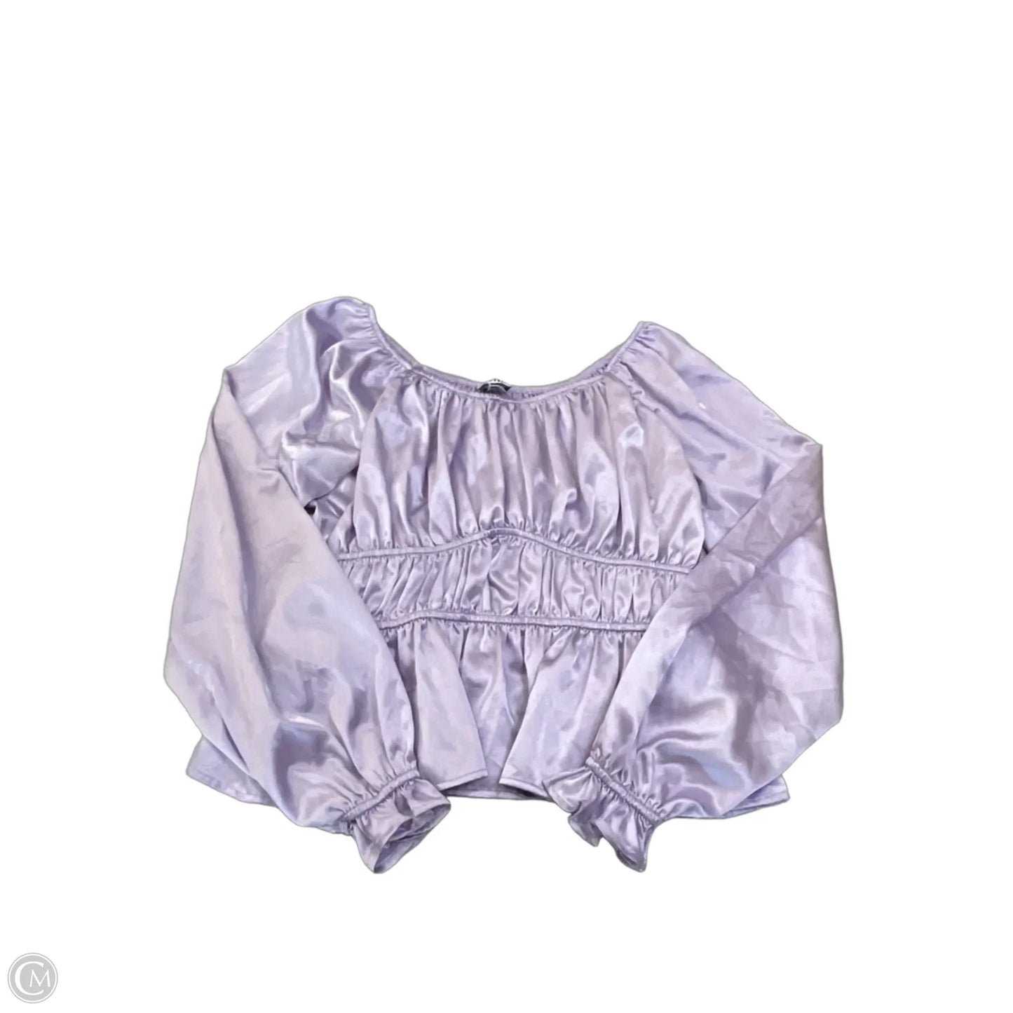 Blouse Long Sleeve By Arula In Purple, Size: Xl