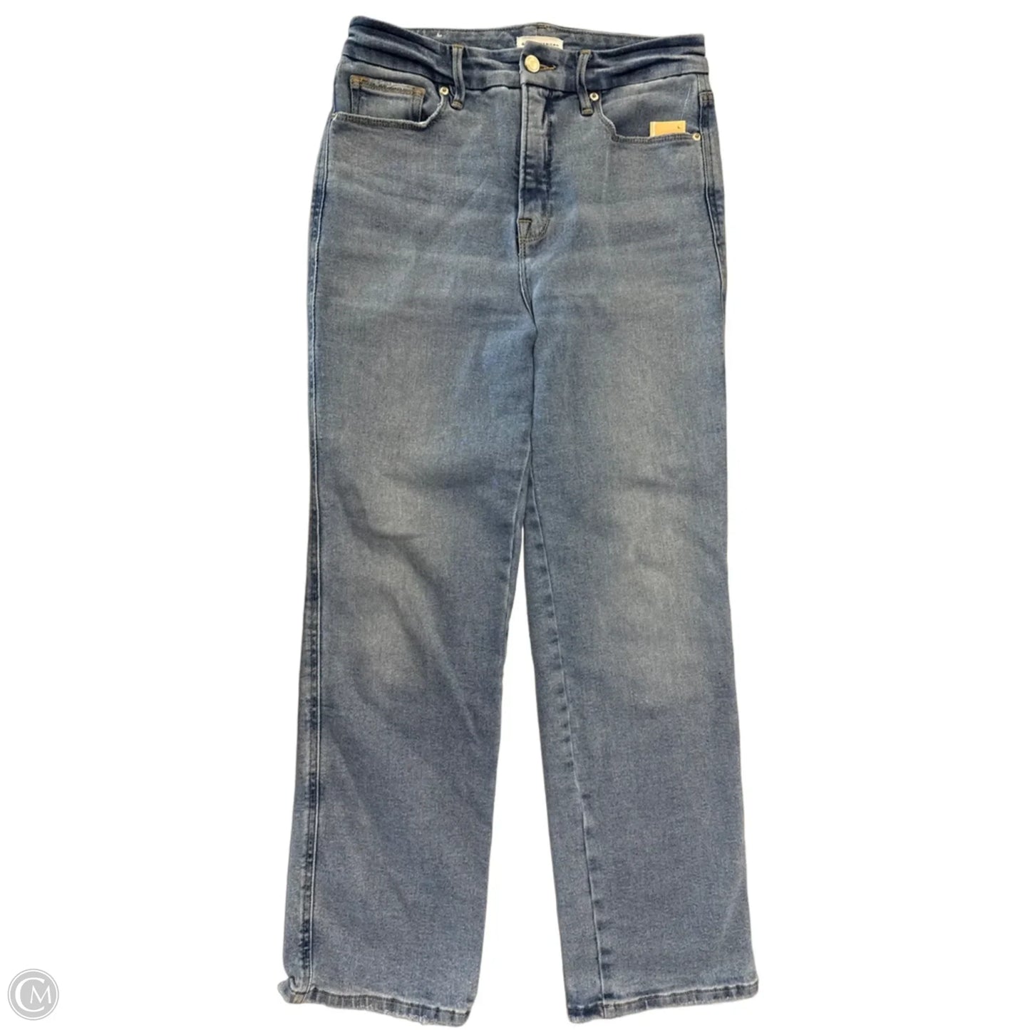Jeans Straight By Good American In Blue Denim, Size: 8