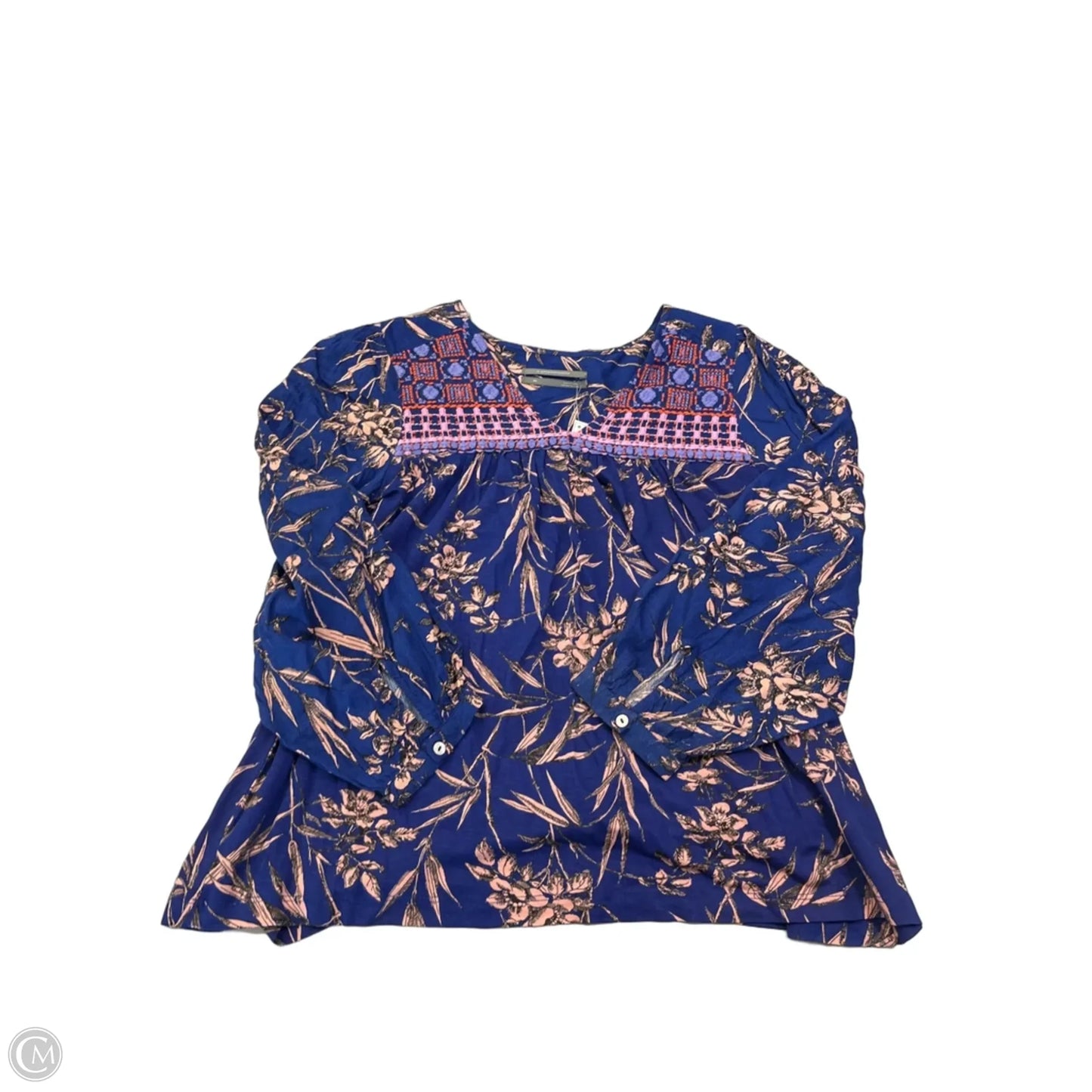 Top Long Sleeve By Anthropologie In Blue, Size: Xs