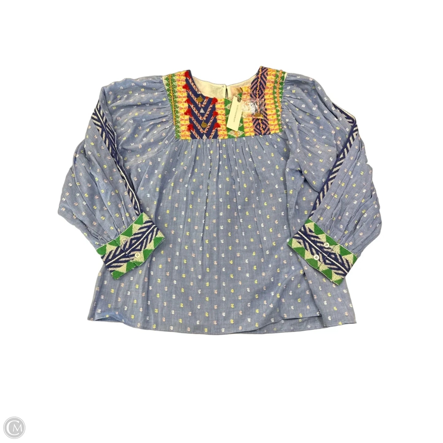 Top Long Sleeve By Anthropologie In Blue, Size: Xs