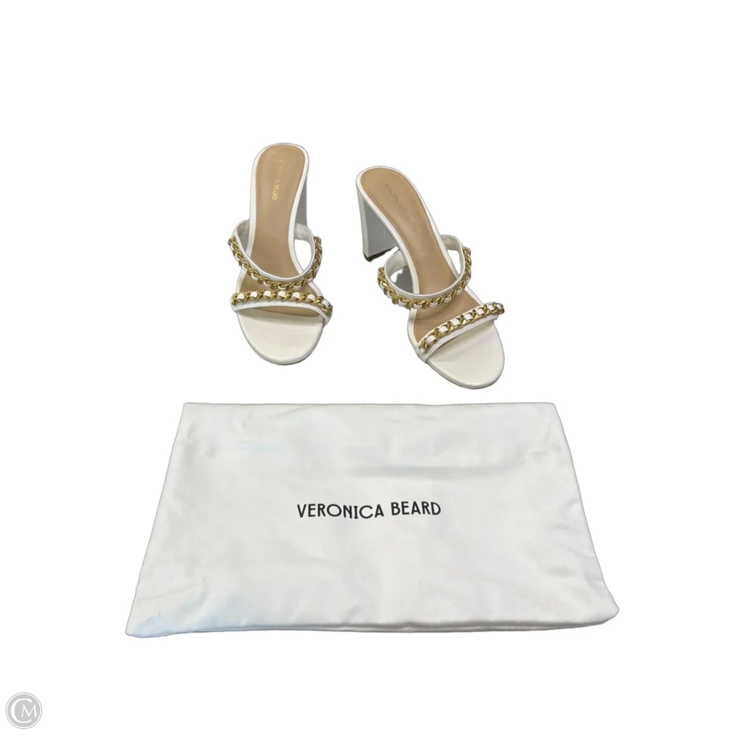 Sandals Heels Block By Veronica Beard In White, Size: 9