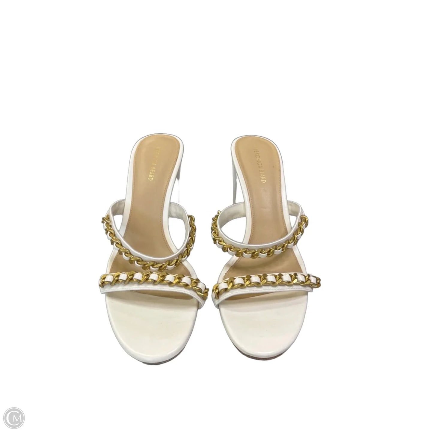 Sandals Heels Block By Veronica Beard In White, Size: 9