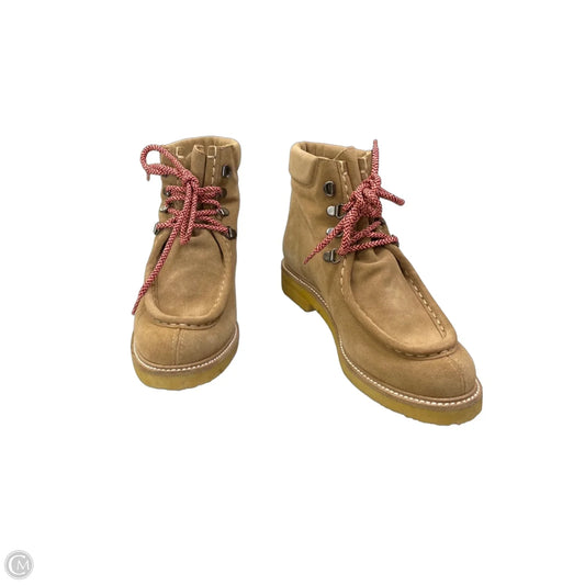 Boots Ankle Heels By Anthropologie In Brown, Size: 8.5