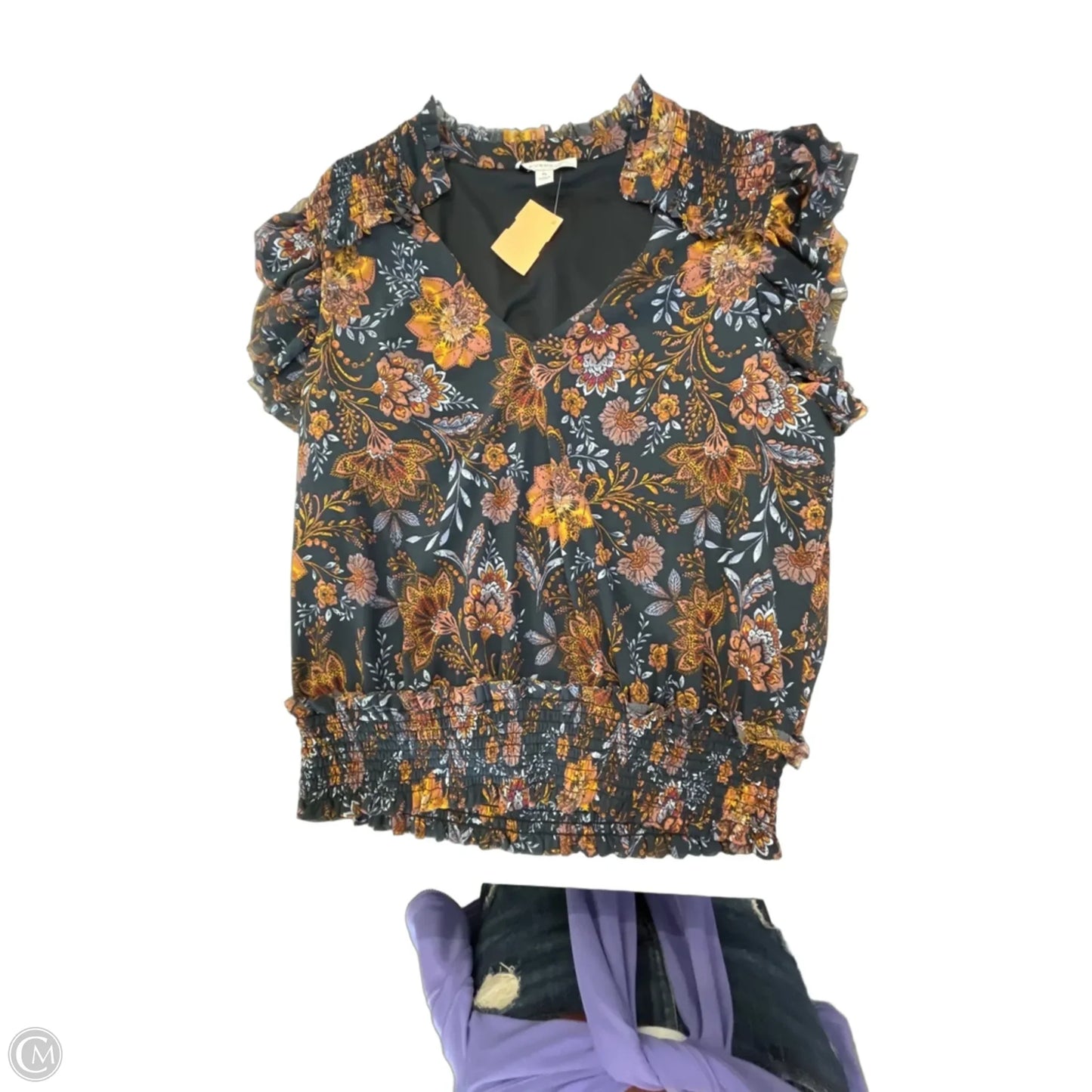 Top Sleeveless By Evereve In Floral Print, Size: Xl