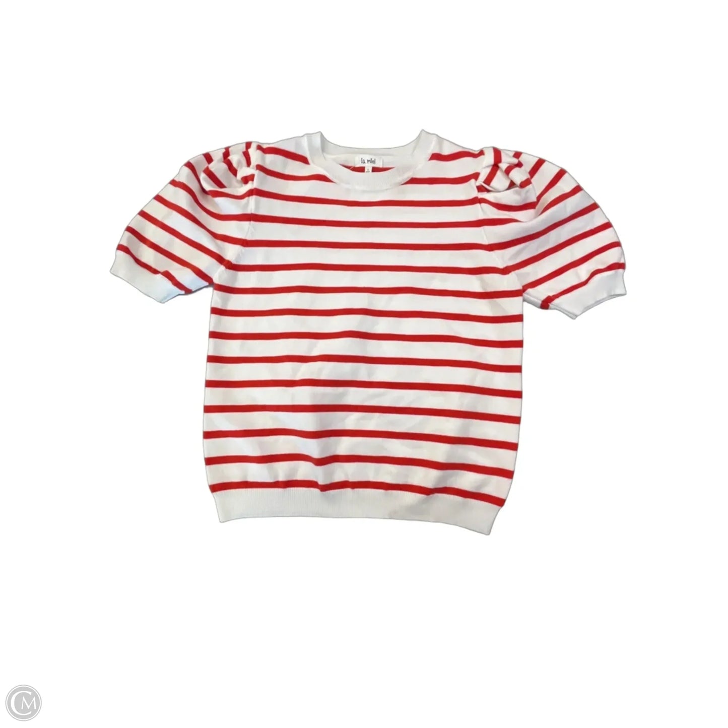 Top Short Sleeve By La Miel In Striped Pattern, Size: S