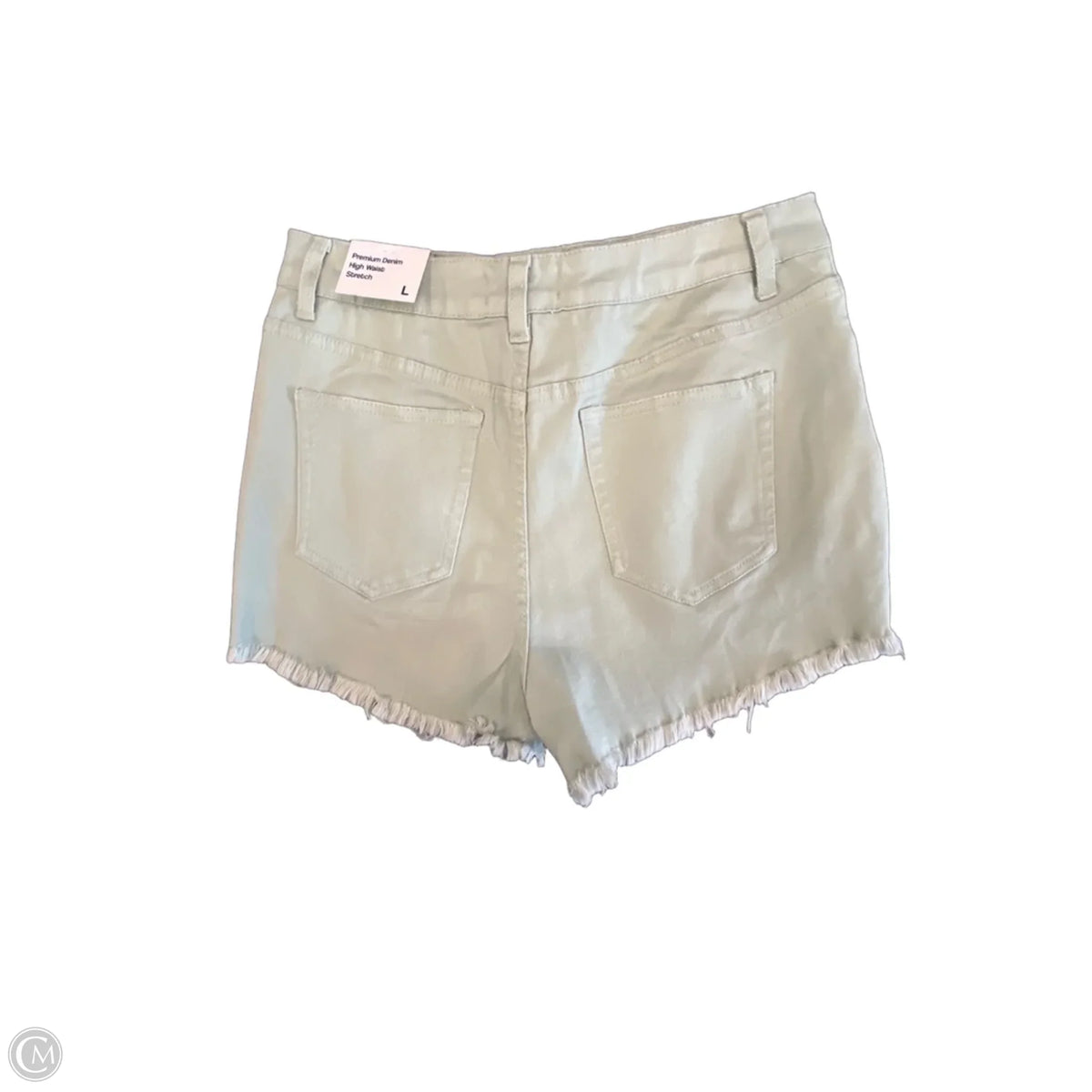 Shorts By Love Tree In Green Denim, Size: L