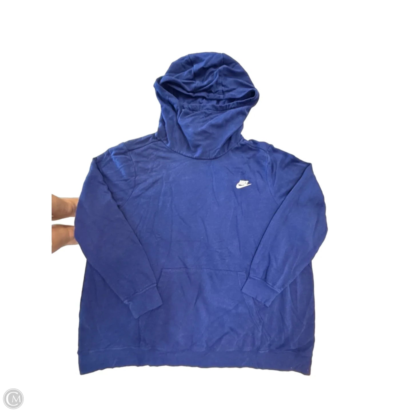Athletic Sweatshirt Hoodie By Nike Apparel In Navy, Size: 3x