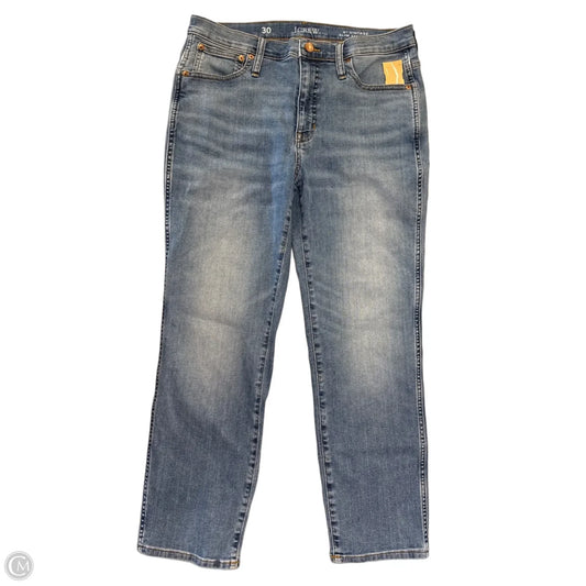 Jeans Straight By J. Crew In Blue Denim, Size: 10