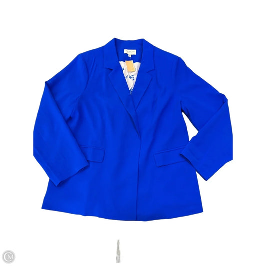 Blazer By Skies Are Blue In Blue, Size: 1x