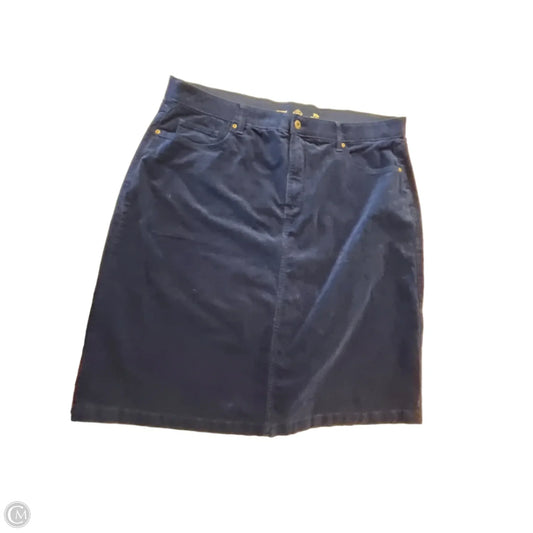 Skirt Midi By St Johns Bay In Navy, Size: 2x