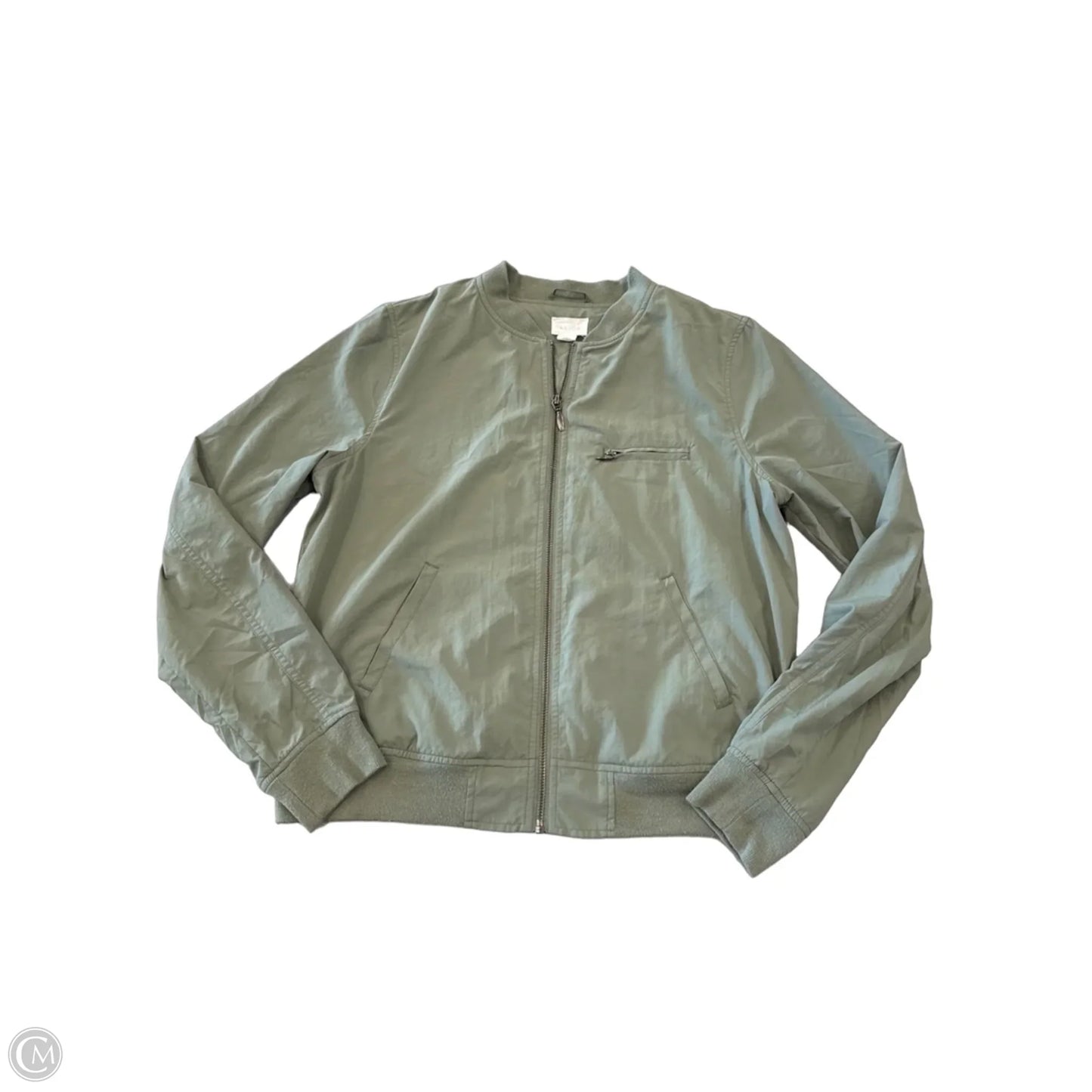 Jacket Windbreaker By Caslon In Green, Size: S