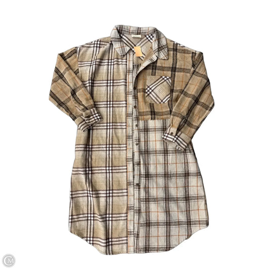 Jacket Shirt By New In In Plaid Pattern, Size: L