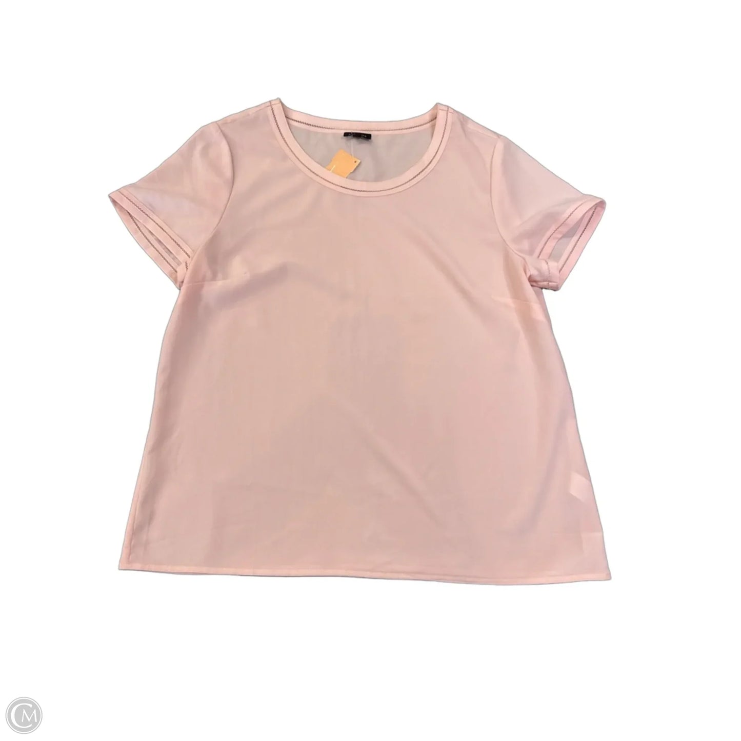Blouse Short Sleeve By Talbots In Pink, Size: L