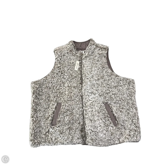 Vest Faux Fur & Sherpa By Maurices In Grey, Size: 2x