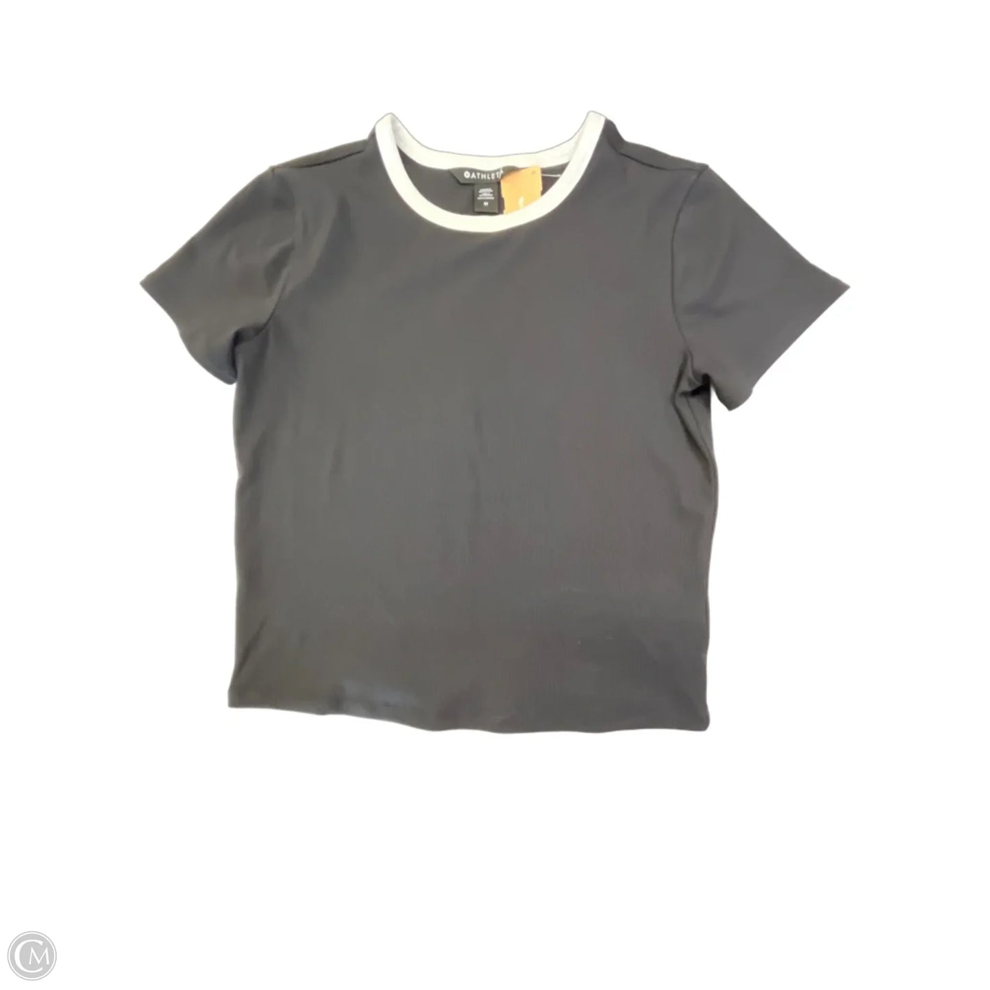 Athletic Top Short Sleeve By Athleta In Black, Size: M