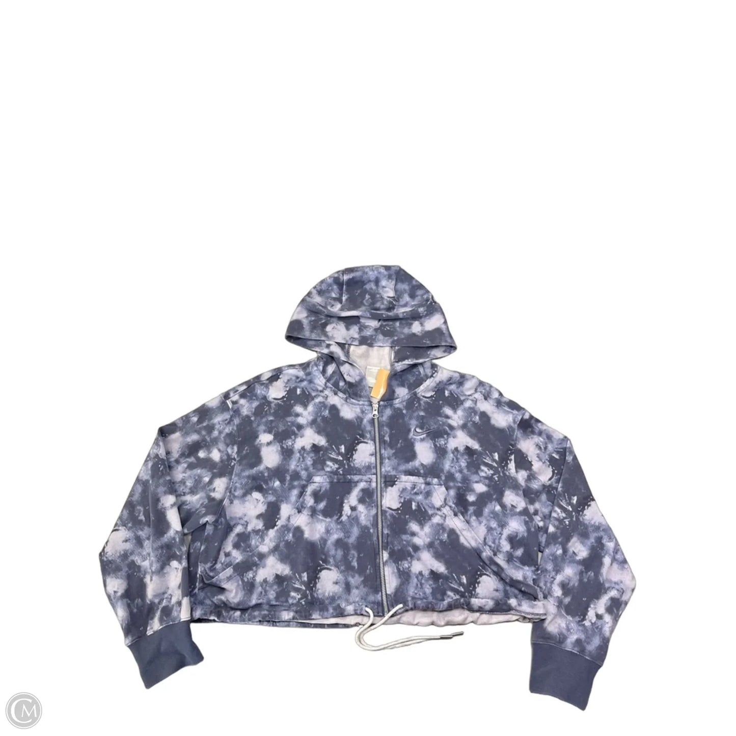 Athletic Jacket By Nike Apparel In Tie Dye Print, Size: M