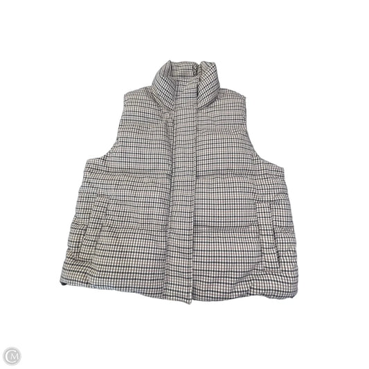 Vest Puffer & Quilted By A New Day In Plaid Pattern, Size: M