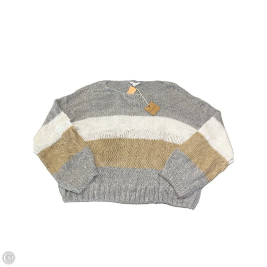 Sweater By Blu Pepper In Grey & White, Size: L