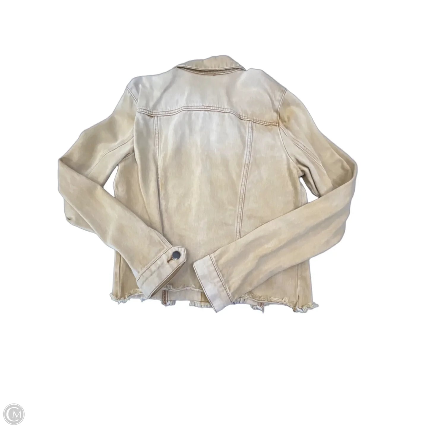 Jacket Denim By Kut In Yellow Denim, Size: L