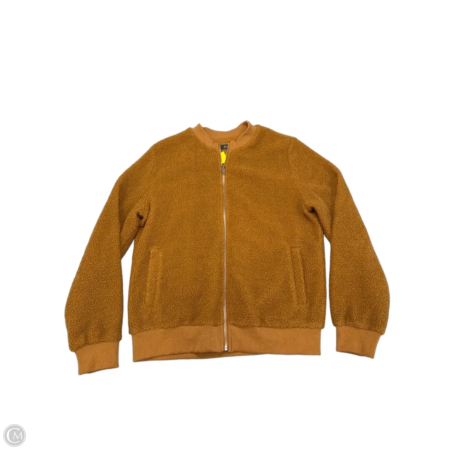 Jacket Faux Fur & Sherpa By Clothes Mentor In Brown, Size: M