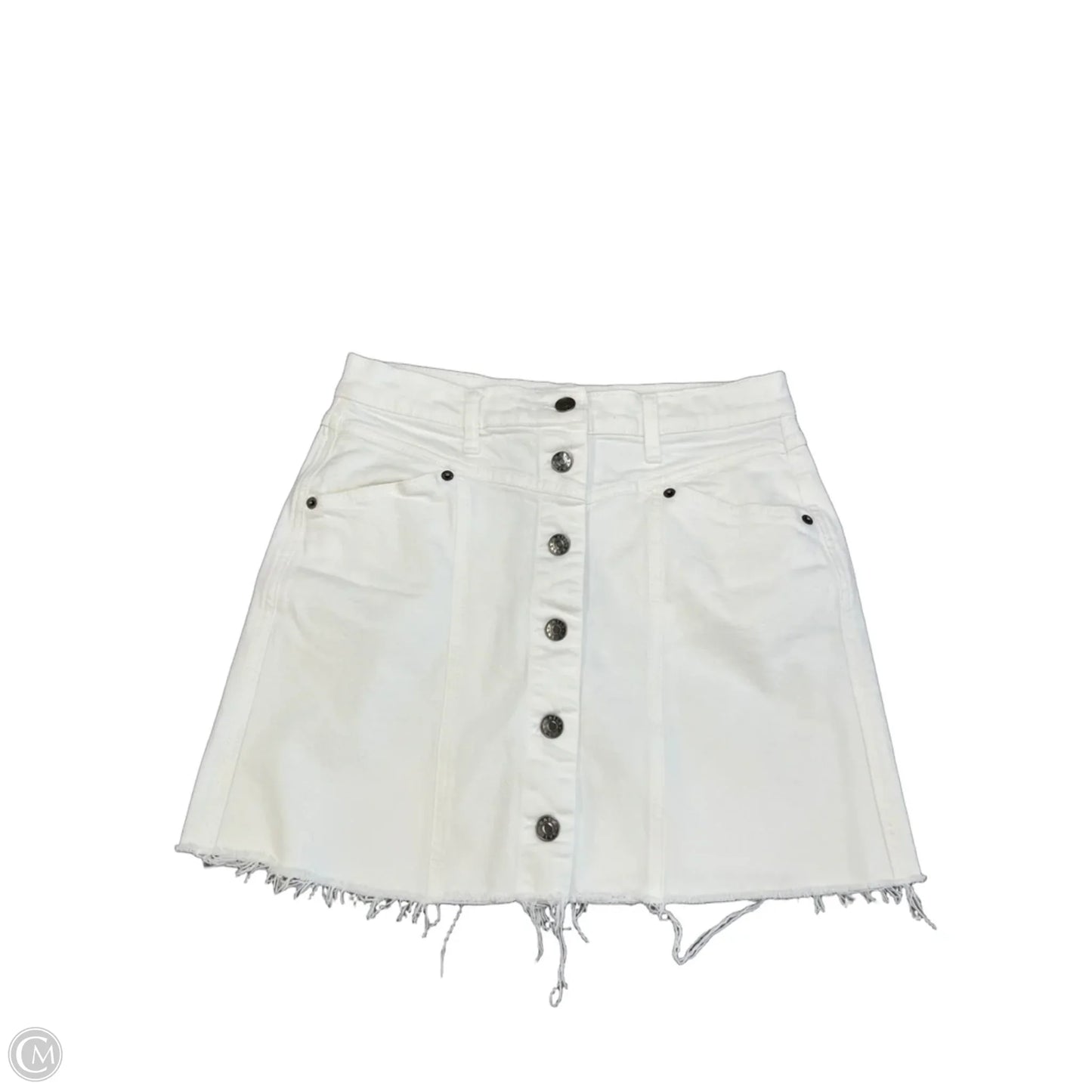 Skirt Mini & Short By Rails In White Denim, Size: S
