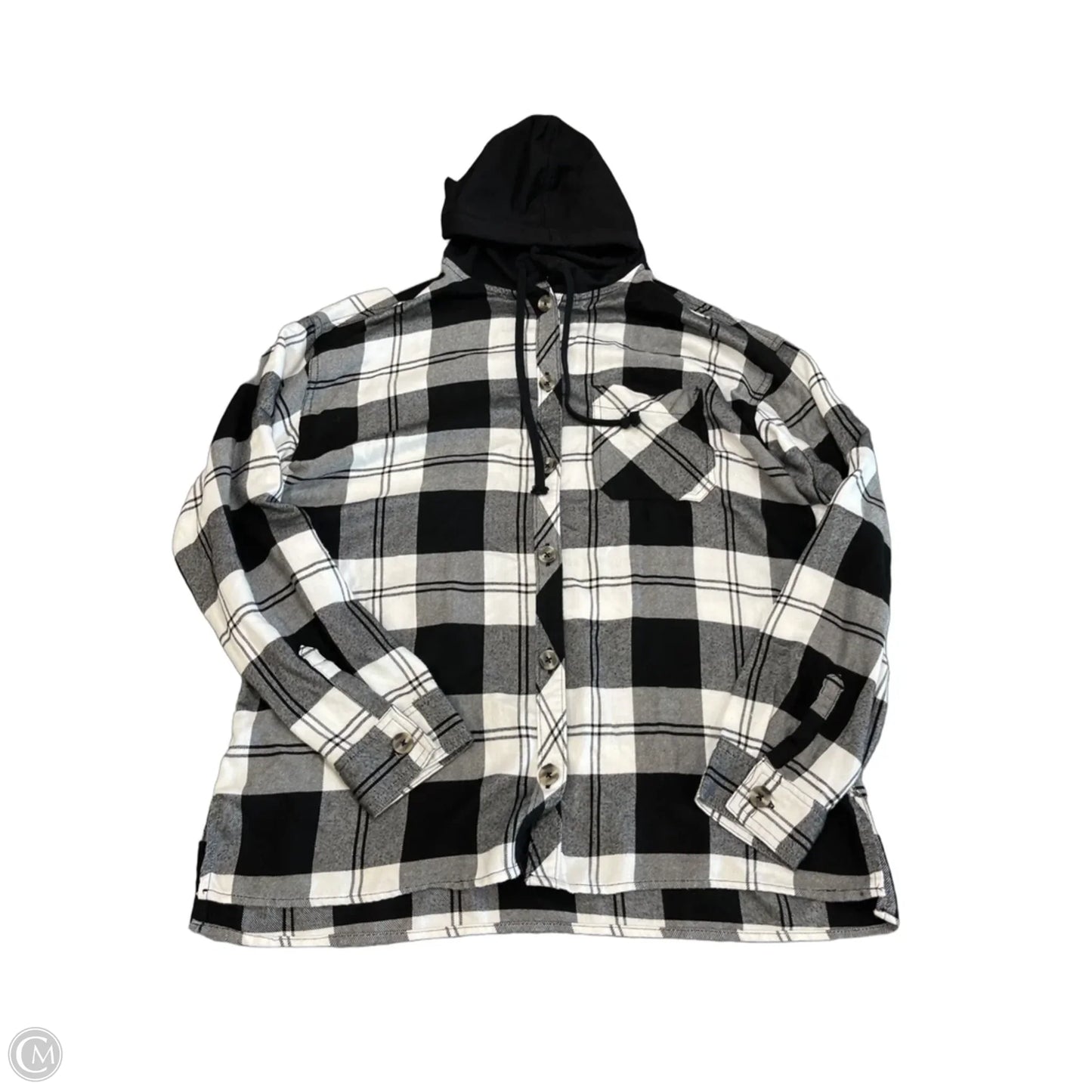 Jacket Shirt By Maurices In Plaid Pattern, Size: M
