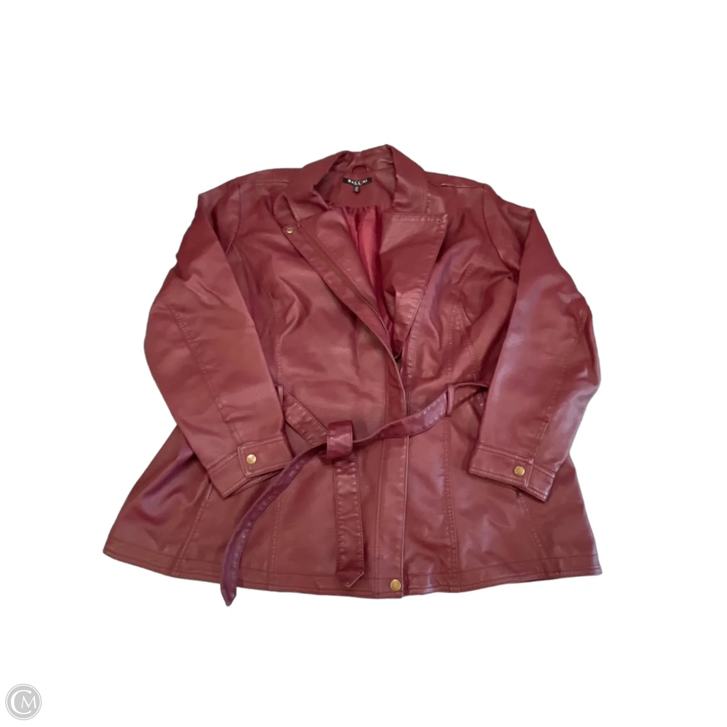 Jacket Moto By Baccini In Red, Size: 3x