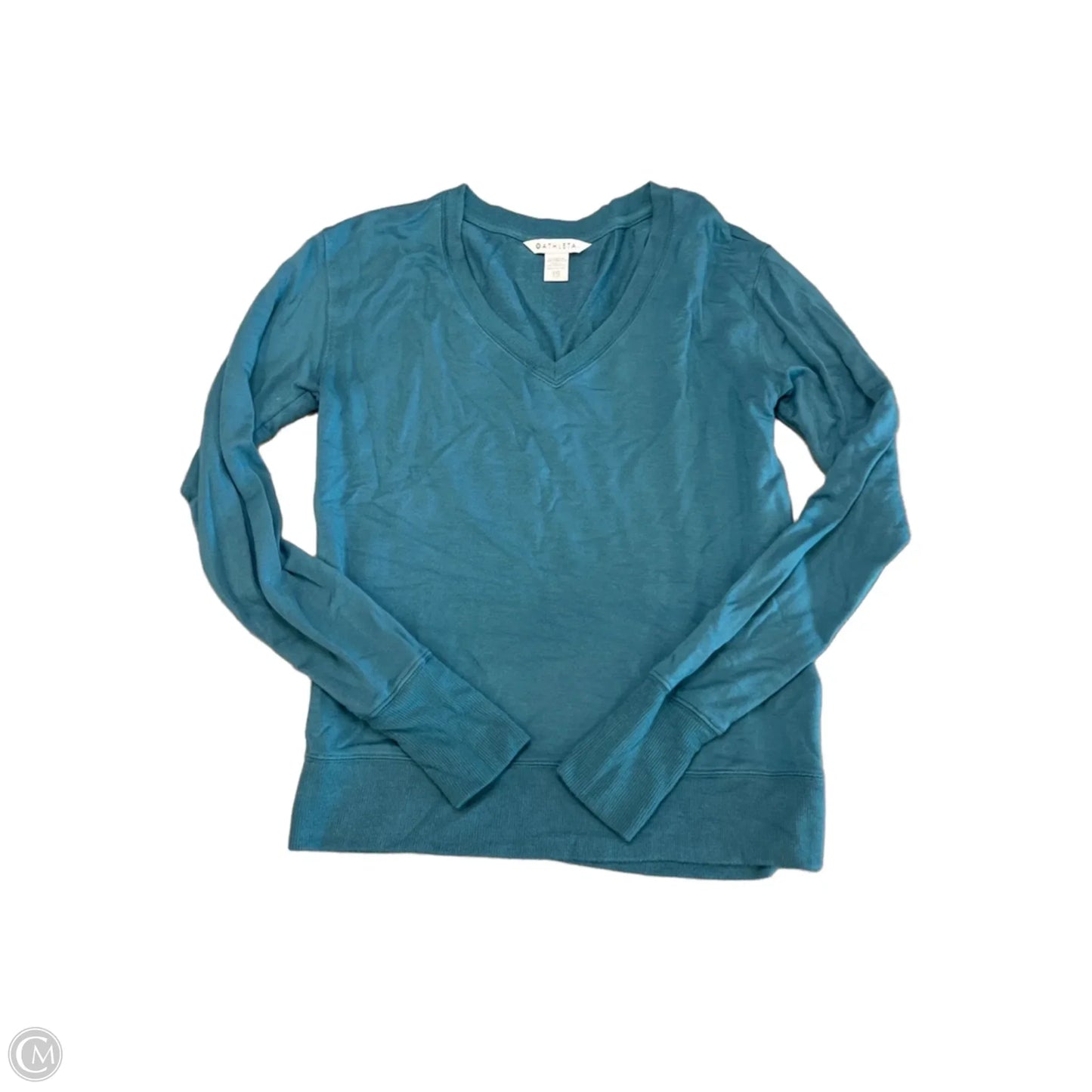 Athletic Top Long Sleeve Collar By Athleta In Blue, Size: Xxs