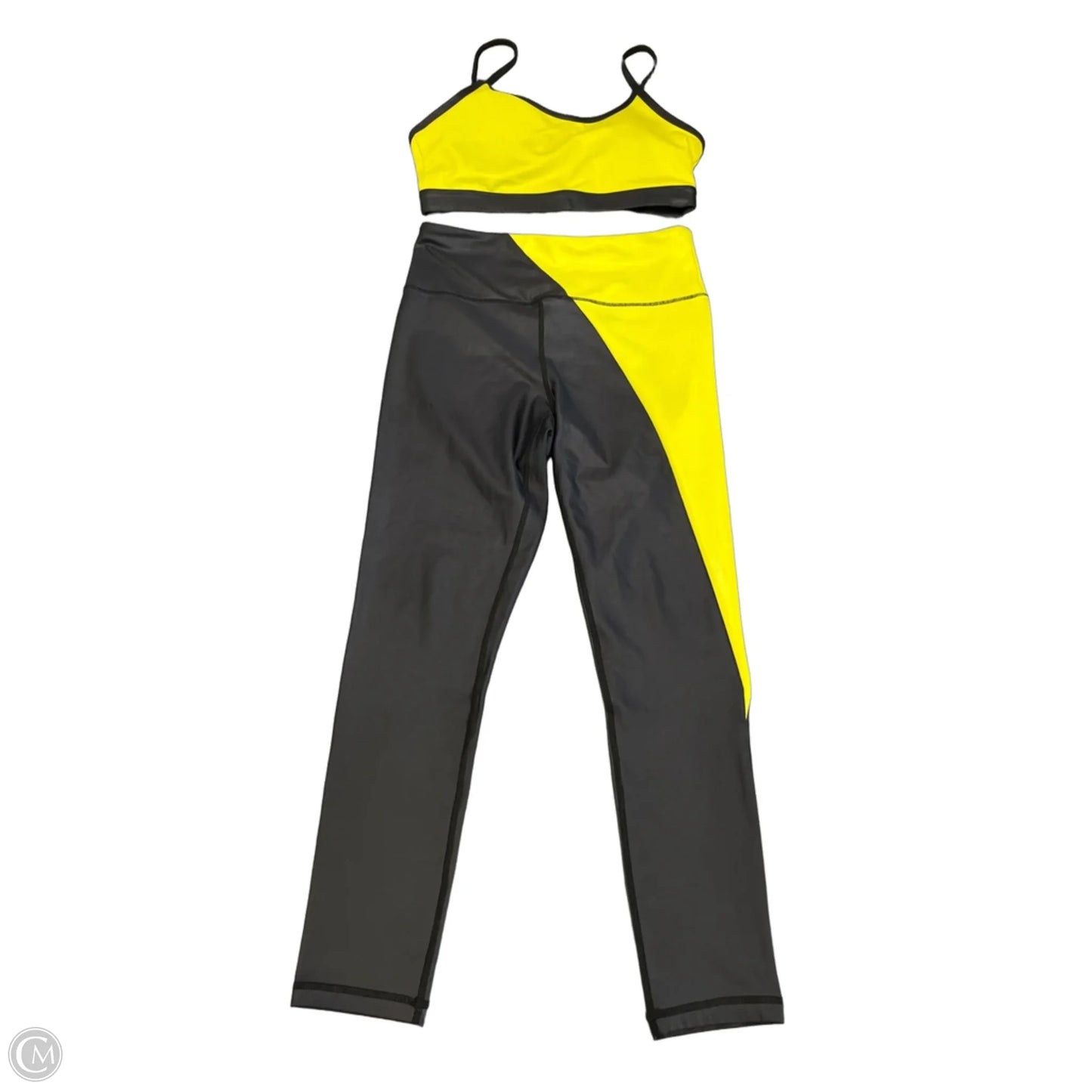 Athletic Pants 2pc By Zyia In Black & Yellow, Size: M