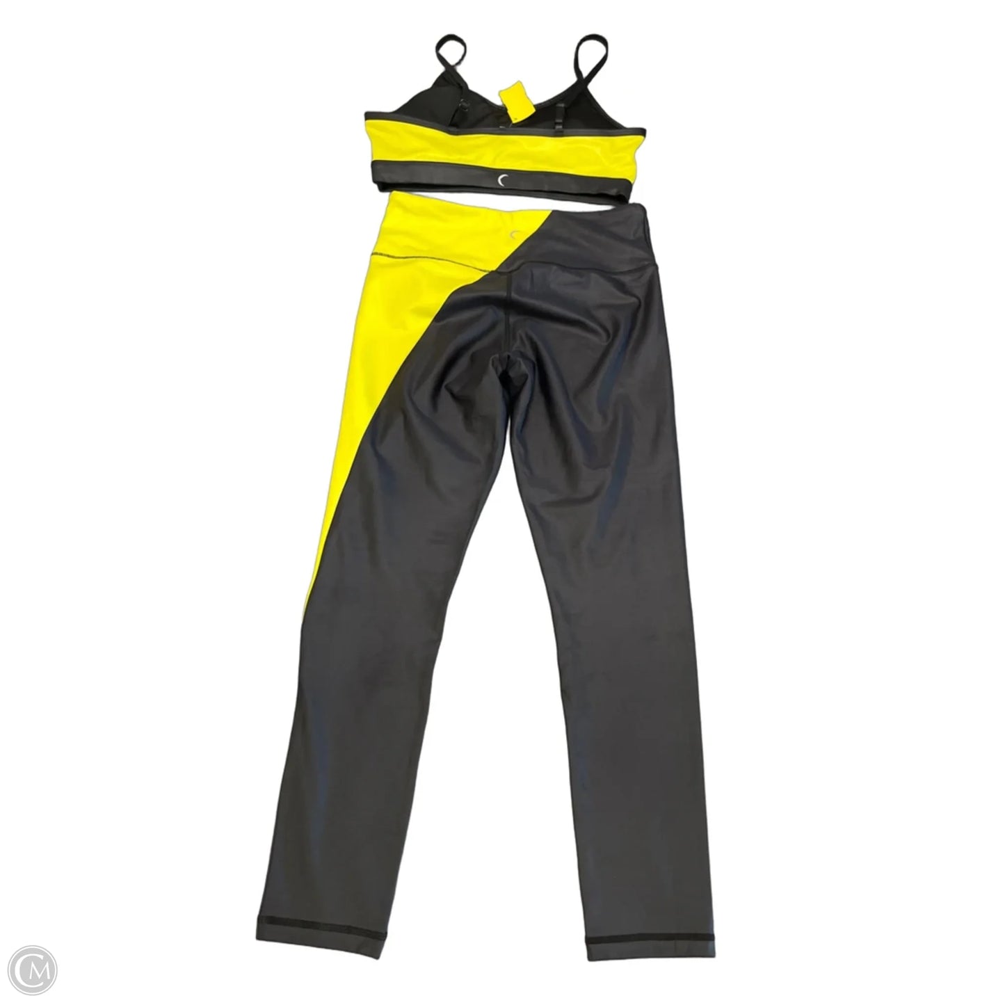 Athletic Pants 2pc By Zyia In Black & Yellow, Size: M