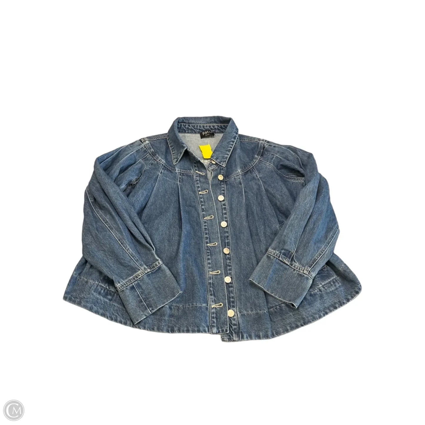 Jacket Denim By Fate In Blue Denim, Size: M