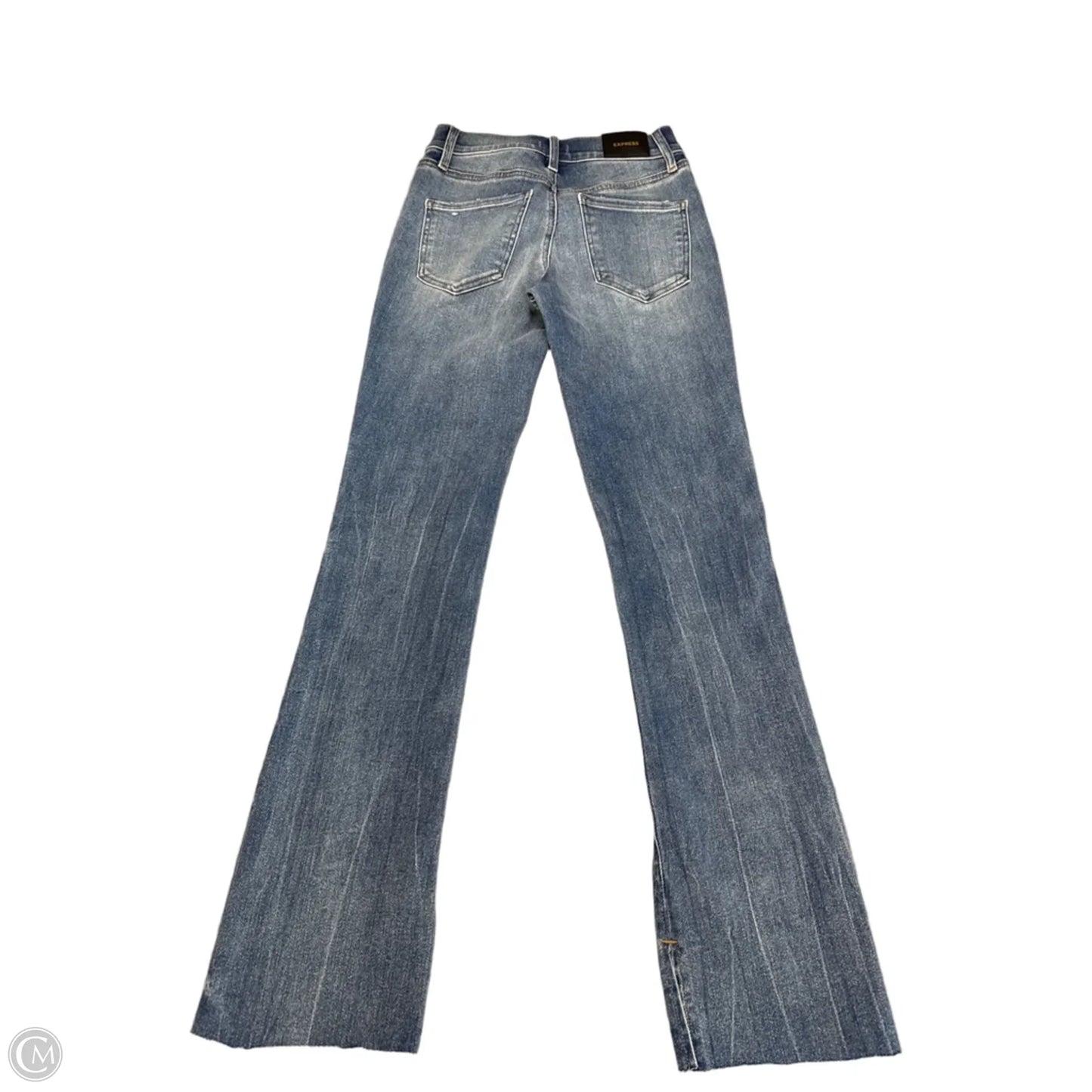 Jeans Boot Cut By Express In Blue Denim, Size: 2