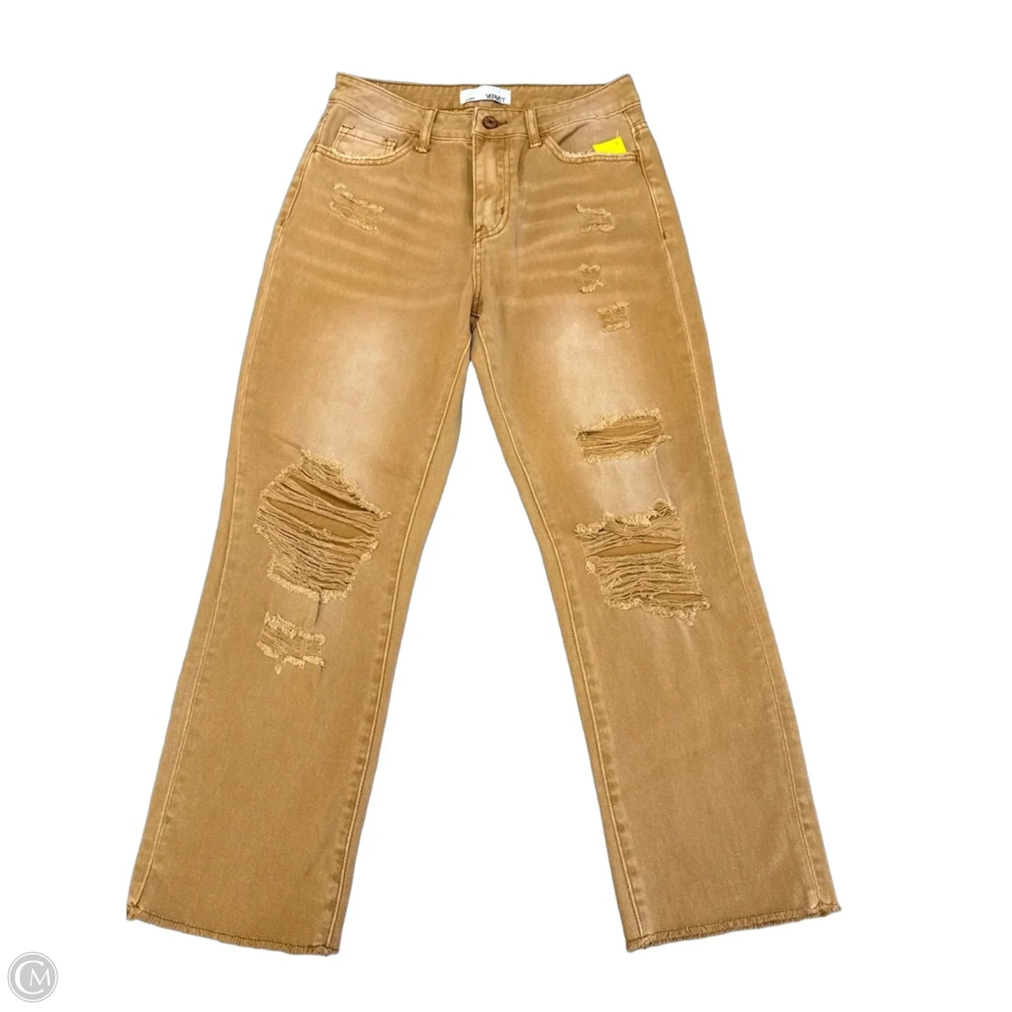 Jeans Straight By Vervet In Brown Denim, Size: 2