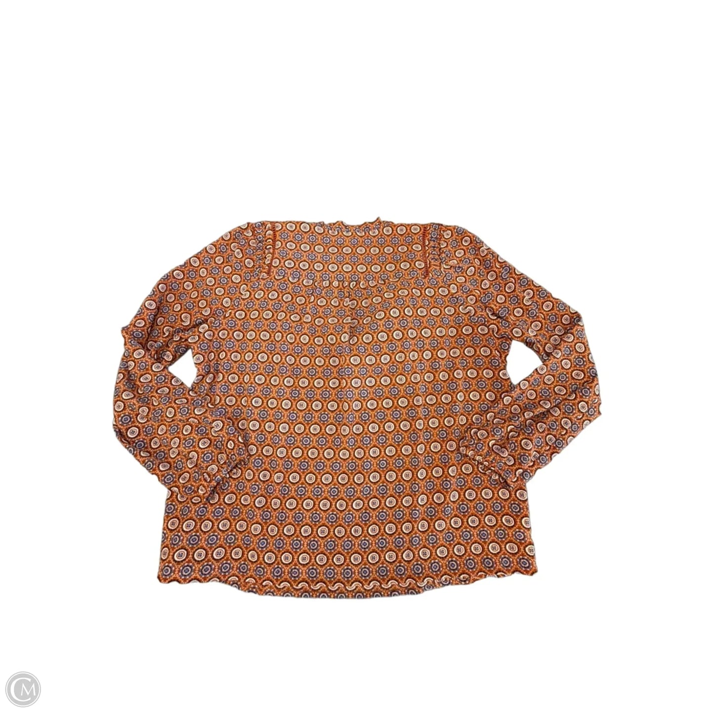 Blouse Long Sleeve By Loft In Orange, Size: L