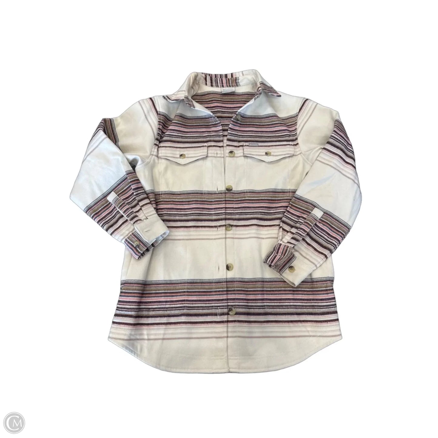 Jacket Shirt By Columbia In Striped Pattern, Size: Xs