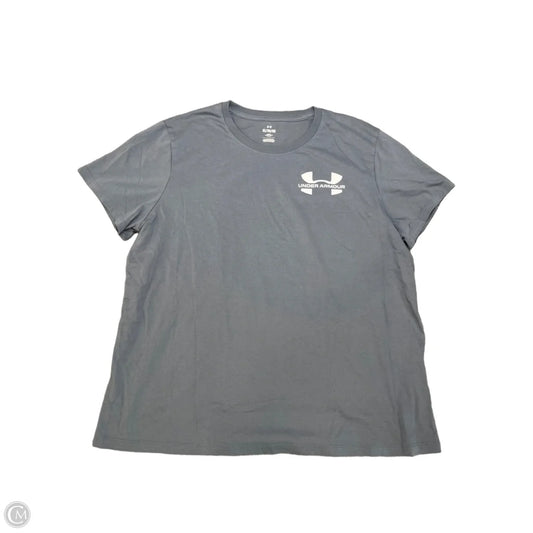 Athletic Top Short Sleeve By Under Armour In Blue, Size: Xl