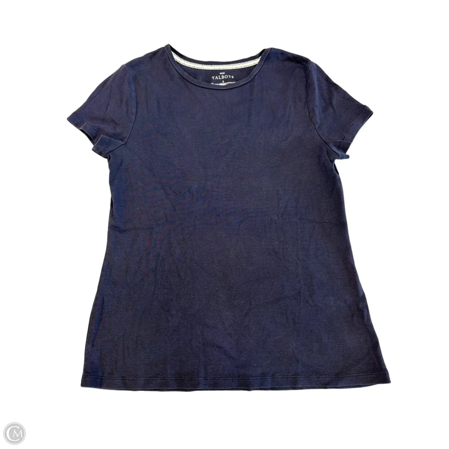 Top Short Sleeve By Talbots In Navy, Size: S