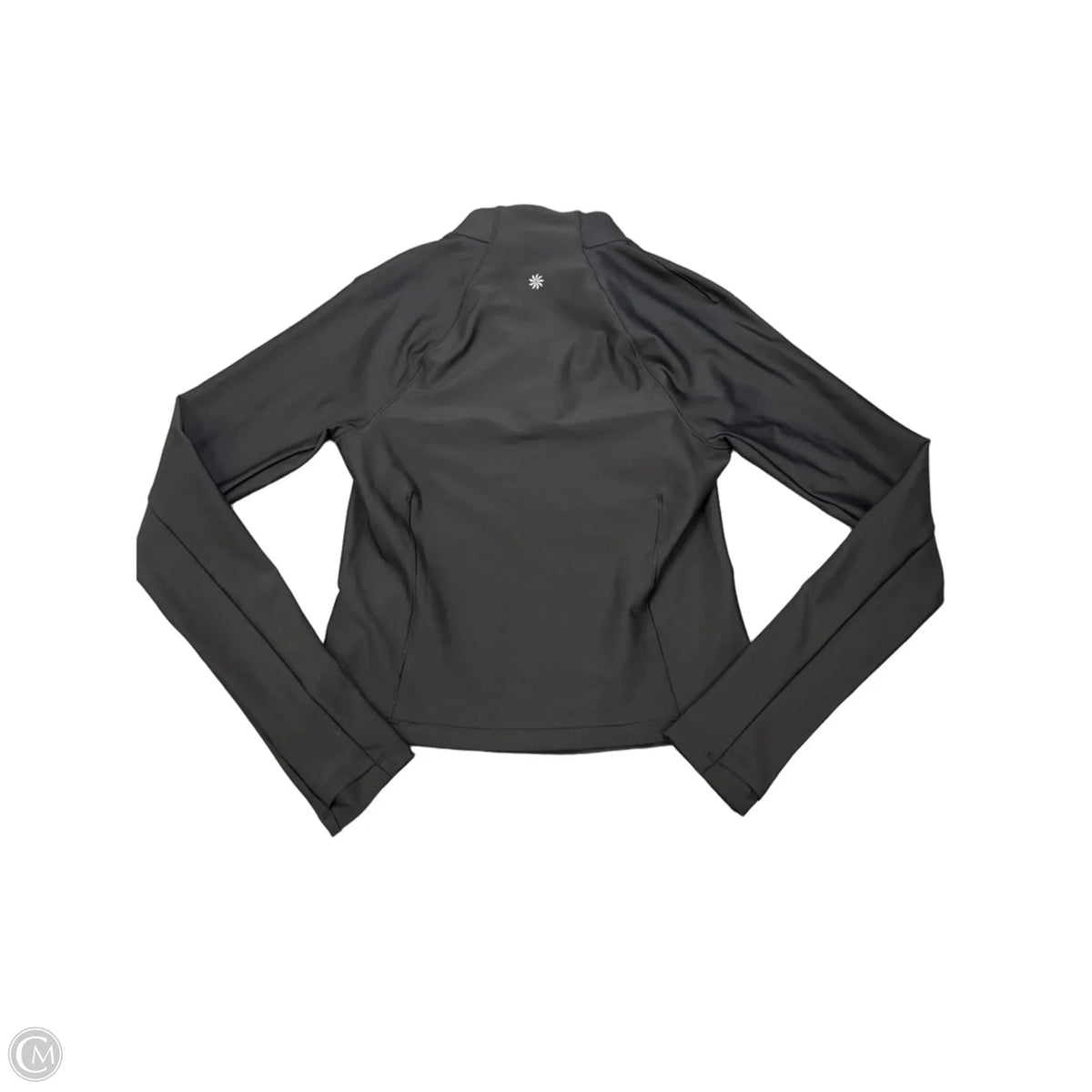 Athletic Top Long Sleeve Collar By Athleta In Black, Size: S