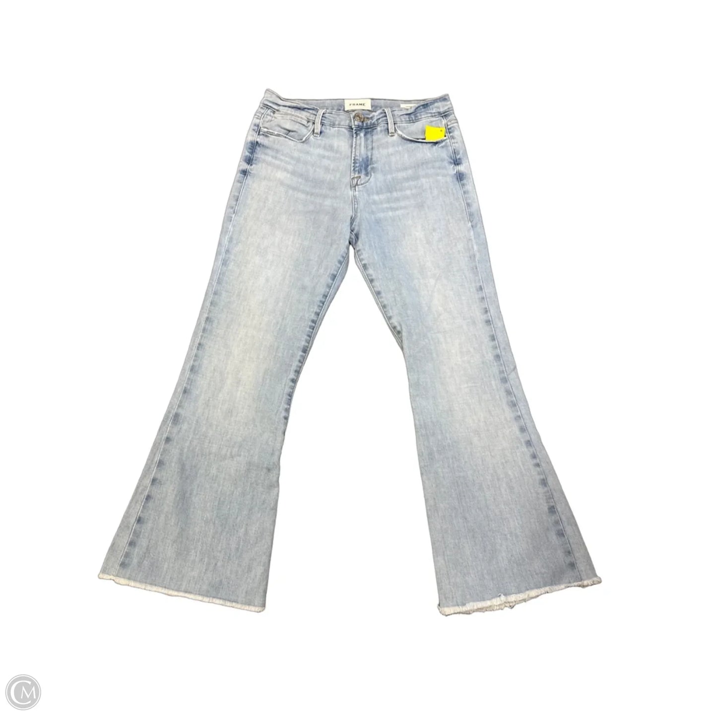 Jeans Cropped By Frame In Blue Denim, Size: 2