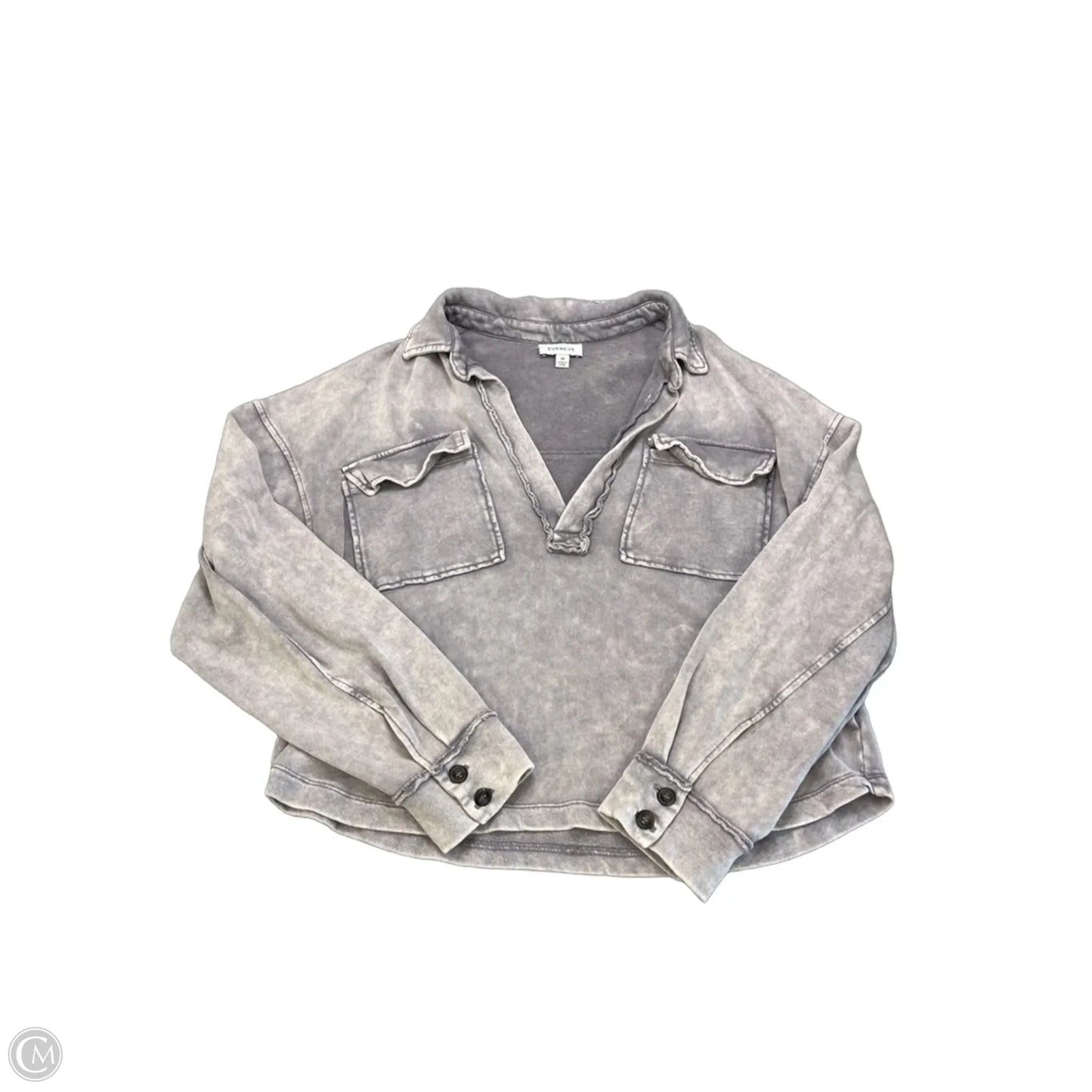 Sweatshirt Collar By Evereve In Purple, Size: M