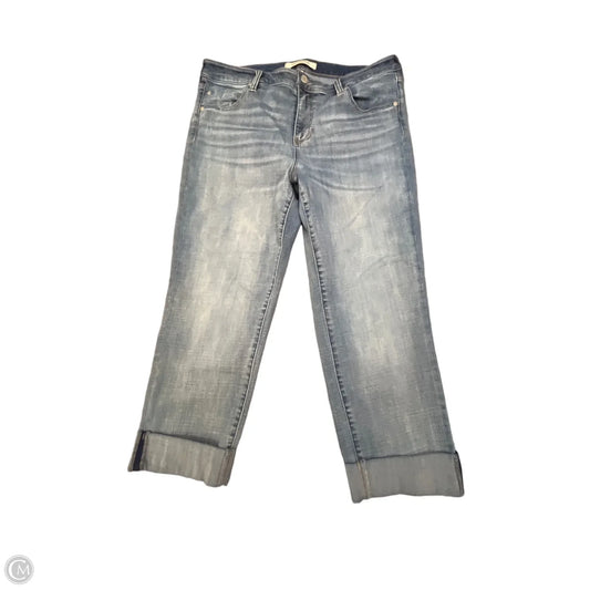 Jeans Cropped By Liverpool In Blue Denim, Size: 14