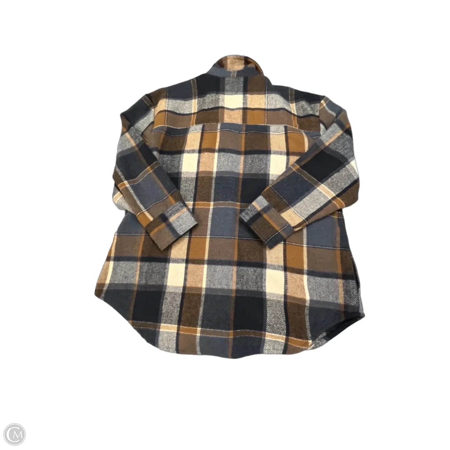 Jacket Shirt By Treasure And Bond In Plaid Pattern, Size: Xl