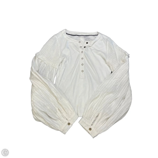Top Long Sleeve By Pilcro In White, Size: S