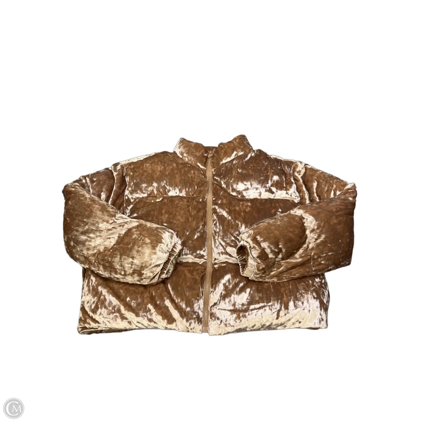 Jacket Puffer & Quilted By Fabletics In Brown, Size: M